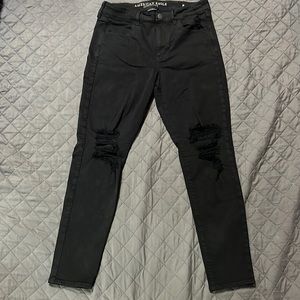American Eagle super stretch x high rise jegging. Size 14. black